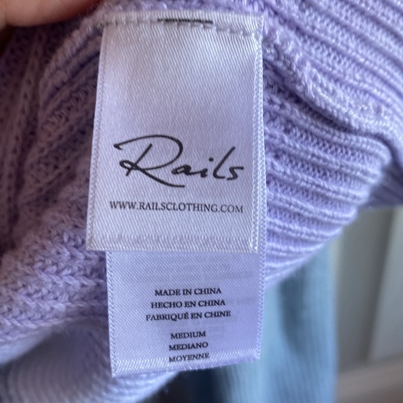 Rails NWT Karis Cashmere & Cotton Pullover Tie-Dyed Rib Knit Sweater - Picture 14 of 16